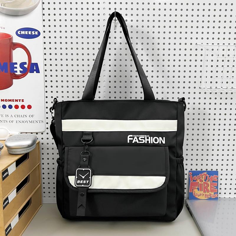 Schultertasche für Junior High School Schüler Farbkontrast Mehrfachfächer Umhängetasche Unisex Große Kapazität Tragetasche