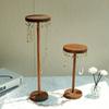 Walnut Color Wood Jewelry Organizer Display Holder Necklace Earrings Bracelets Display Stand Desktop Jewelry Storage Rack