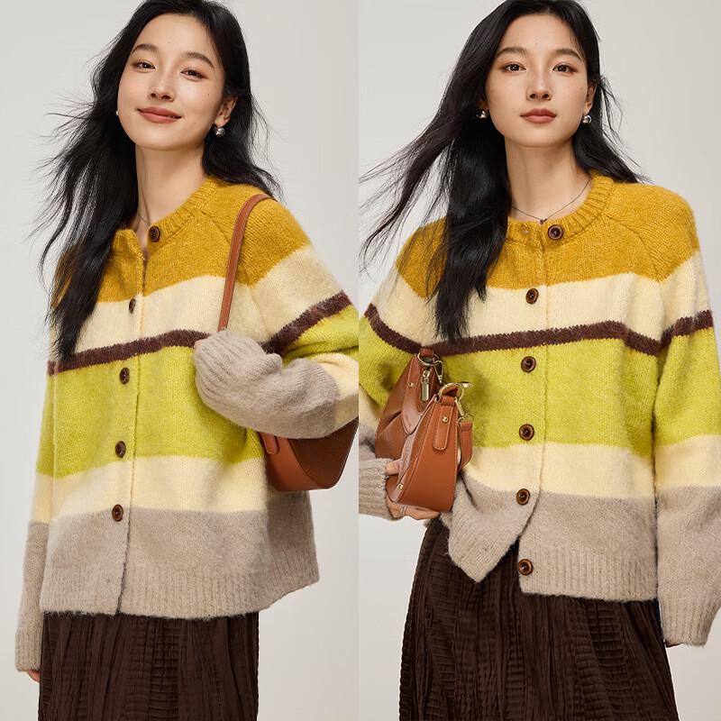 VICTORIA&VERA Women's Winter Color Block Knit Sweater