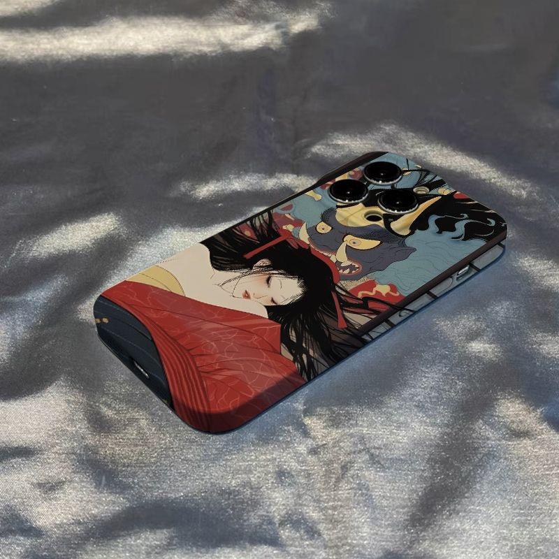 Japanese Mythology Artistic Design Unique & Exotic Phone Case for iPhone 17 16 15 14 11 12 13 Pro Max Plus Air Back Cover