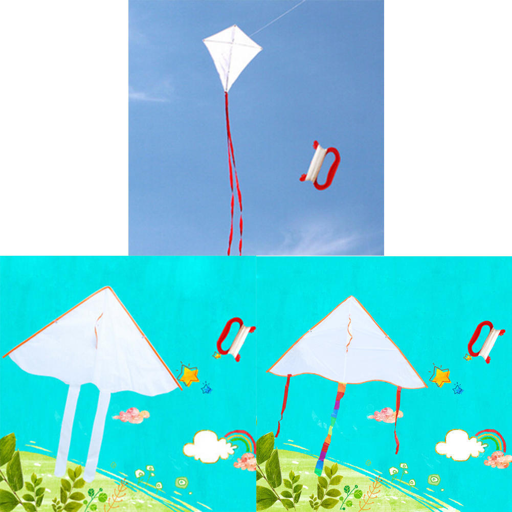 Buy DIY Children Painting Large Kite with 30 Meters Line Board Kite at