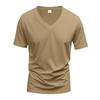 T-shirt Homme Style Américain Col en V Séchage Rapide Respirant Décontracté Sport Manches Courtes Homme