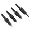 4pcs Adjustable Depth Countersink Drill Bit Set 4 Piece Set Countersunk Drilling Bit  Woodworking