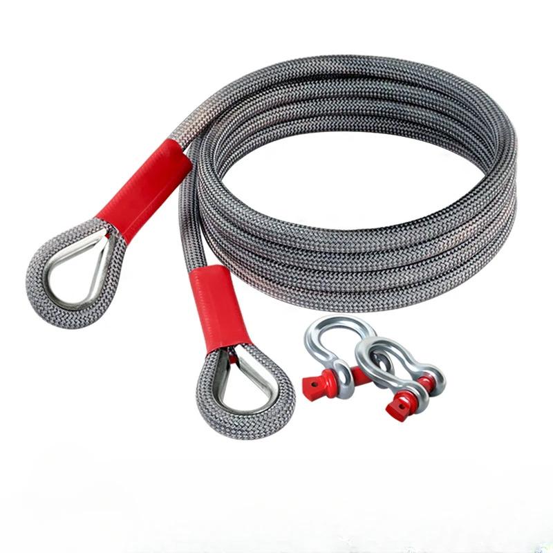 Heavy Duty Car Towing Rope 20 Ton Upgraded Anti-Wear Design Portable Off-Road Emergency Rescue Traction Belt