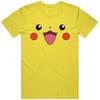 Pikachu Gesicht Halloween Kostüm Unisex Weiches Baumwoll T-Shirt