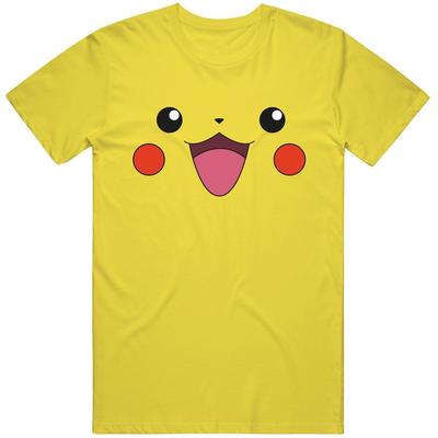 Pikachu Sejas Halovīnu Kostīms Unisex Mīksts Kokvilnas T-krekls
