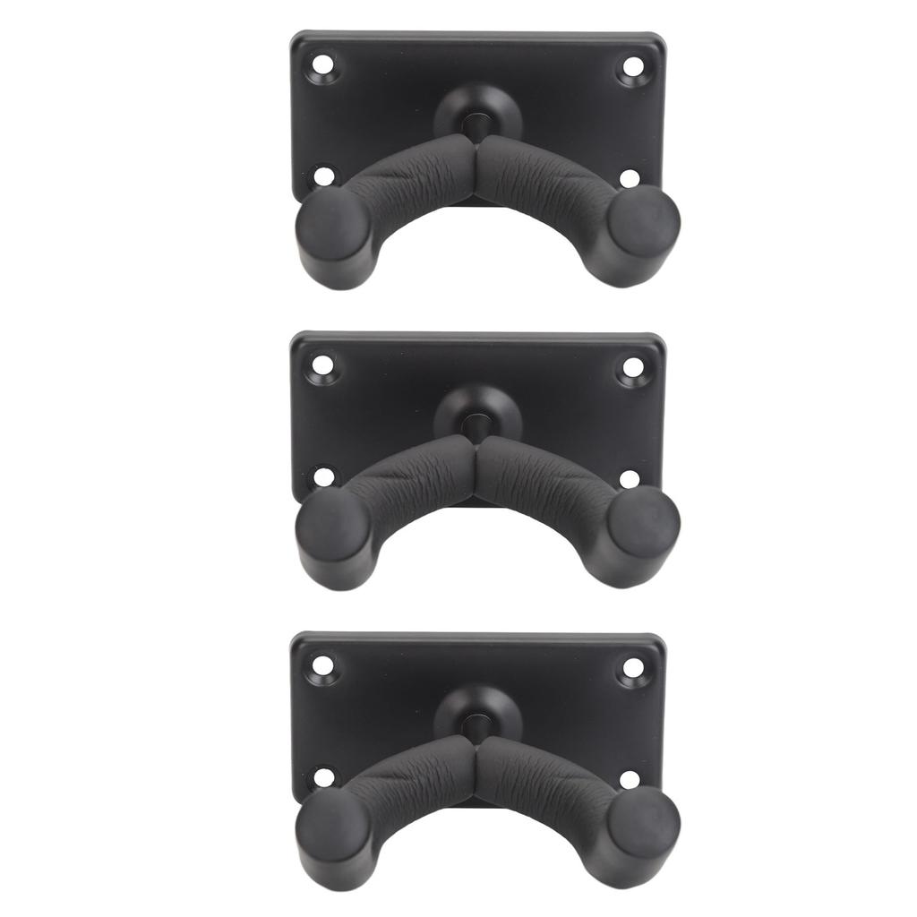3Pcs Guitar Wall Mount Hanger Hook Bracket Iron Metal Holder for Bass Volin with Accessories