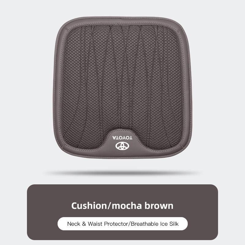 Hub Caps Ice Silk Fabric Car Headrest Lumbar Pillow Seat Cushion Accessories For Toyota Corolla Yaris Aygo Camry Auris Avensis P