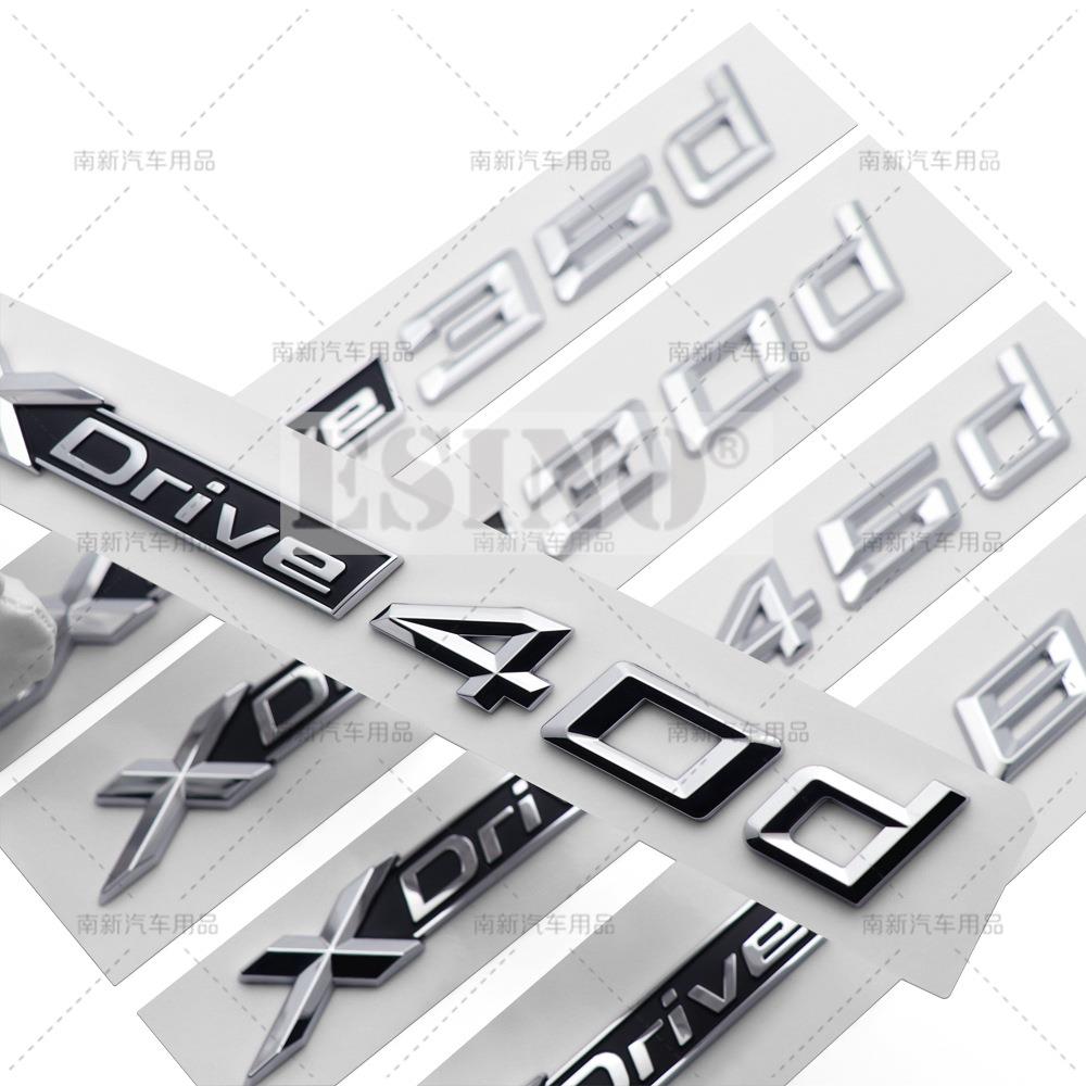 3D ABS Rear Trunk Emblem X Drive 20d 25d 28d 30d 35d 40d 45d 50d 55d Car Badge Body Adhesive Emblem for BMW X3 X5 X6 XN9