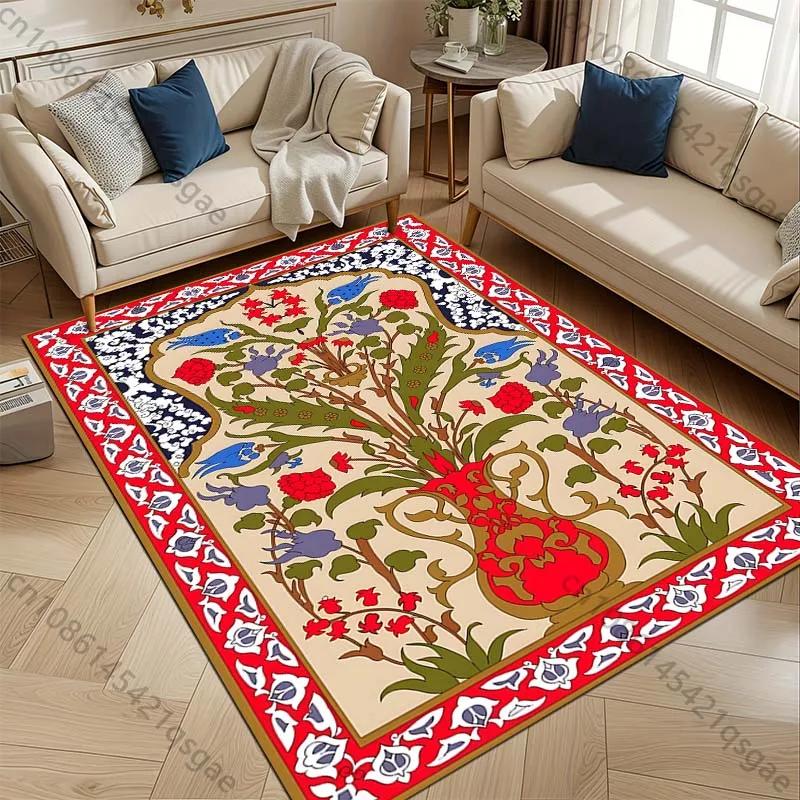 Multi Sizes Islamic Style Printed Carpets for Bedrooms Living Rooms Sofa Mat Creative Door Mat Area Rugged Home Decor Large Size
