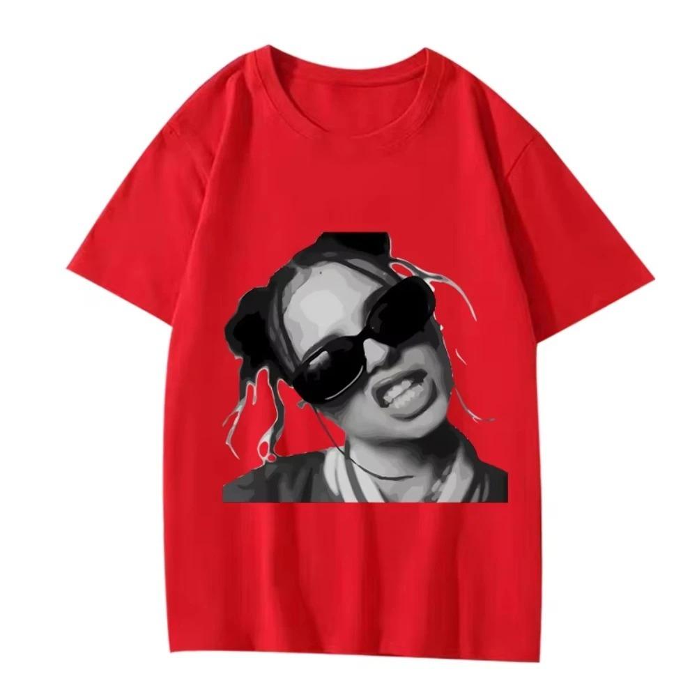 Summer Print Unisex Tops Nina Chuba Monochrome Attitude Bad Girl Essential T Shirts Unisex Unisex Oversized Male Cotton Short Sleeve