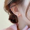 2024 Summer Rose Gold Commuter Earrings: Elegant, Light Luxury, Unique Niche Design for Women