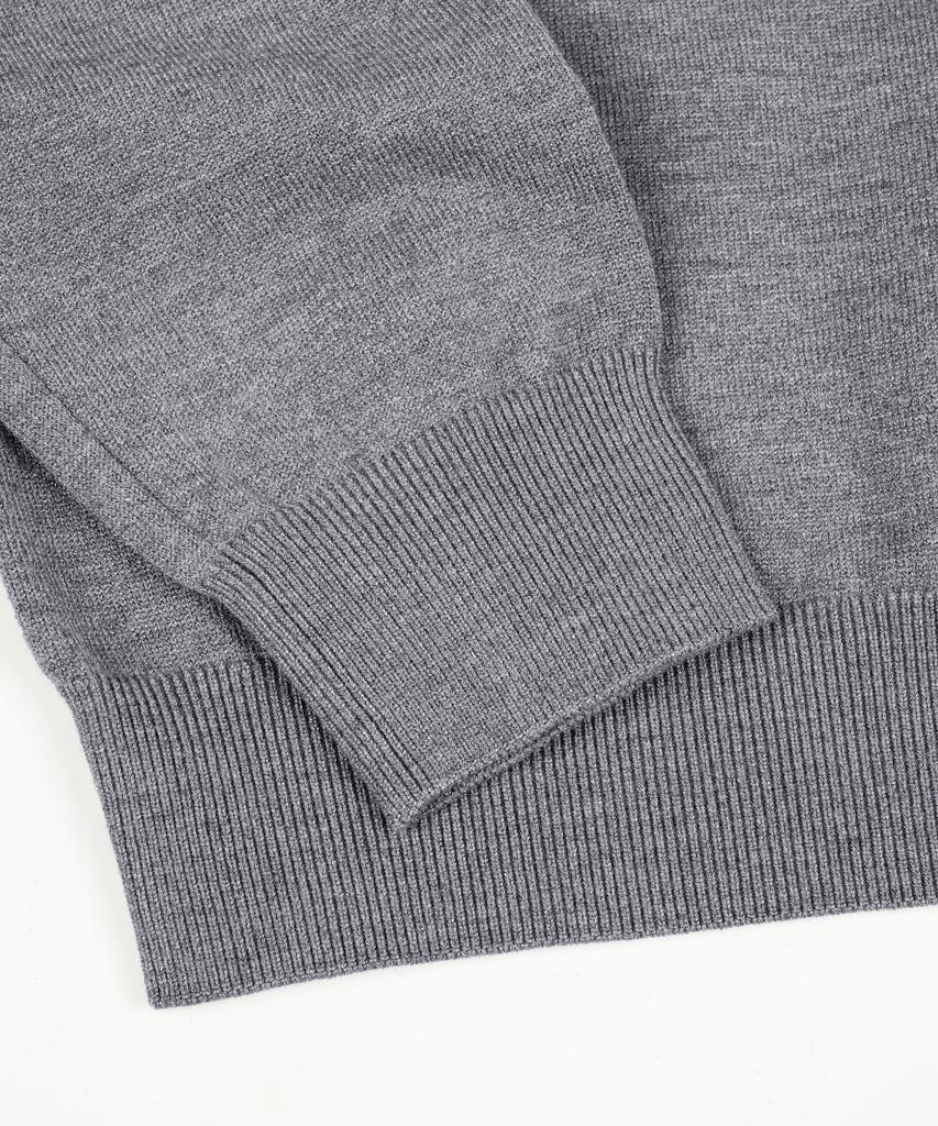 BIRBANTE Soft Washable Collared Knit - Melange Grey