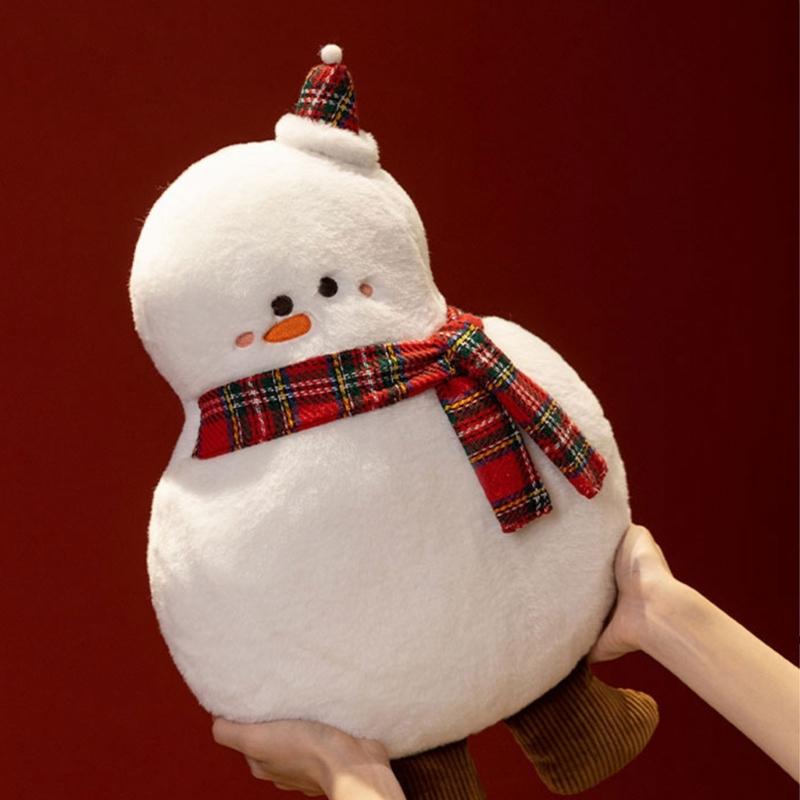 Festivo Natale Babbo Natale Pupazzo di Neve Cuscino Schienale Super Morbido Cotone PP Cuscino da Abbraccio Soggiorno Camera da Letto Decorazione