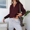 Cross-Border Foreign Trade Autumn and Winter Amazon Independent Station Leisure Commuter Wind Long sleeve Solid Sweater Women Woolen Women clothes