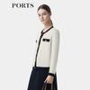 Ports Women's Contrast-Trim Cashmere Cardigan