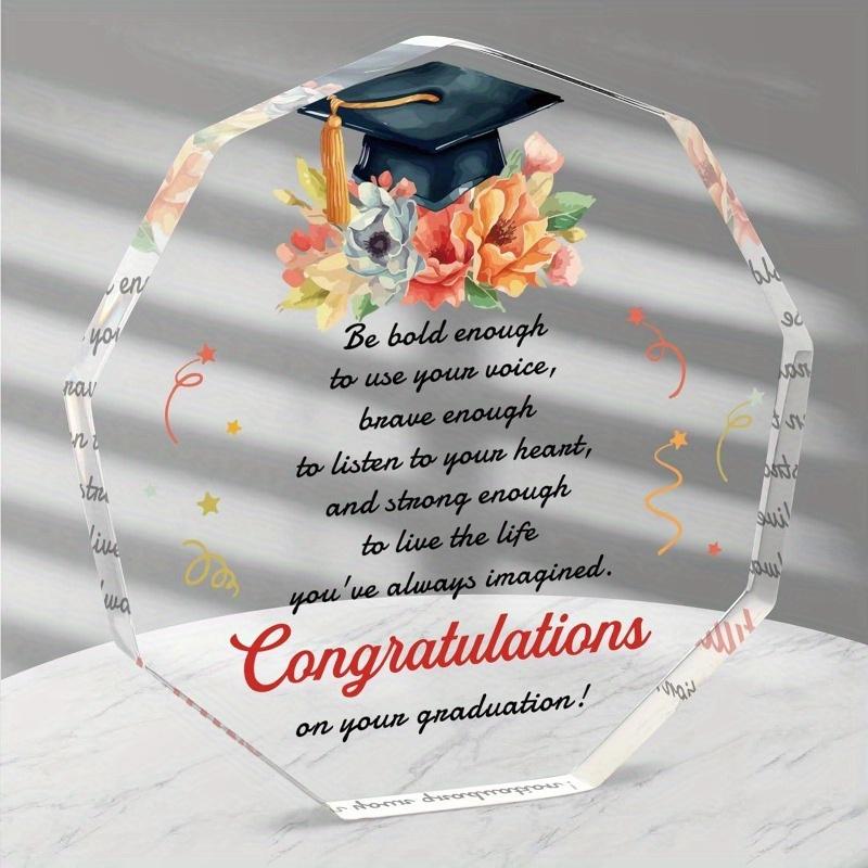 

Graduation Gifts for Her/Friend: Acrylic Plaque Keepsake – 2025College/High School Grad Gift. чистый