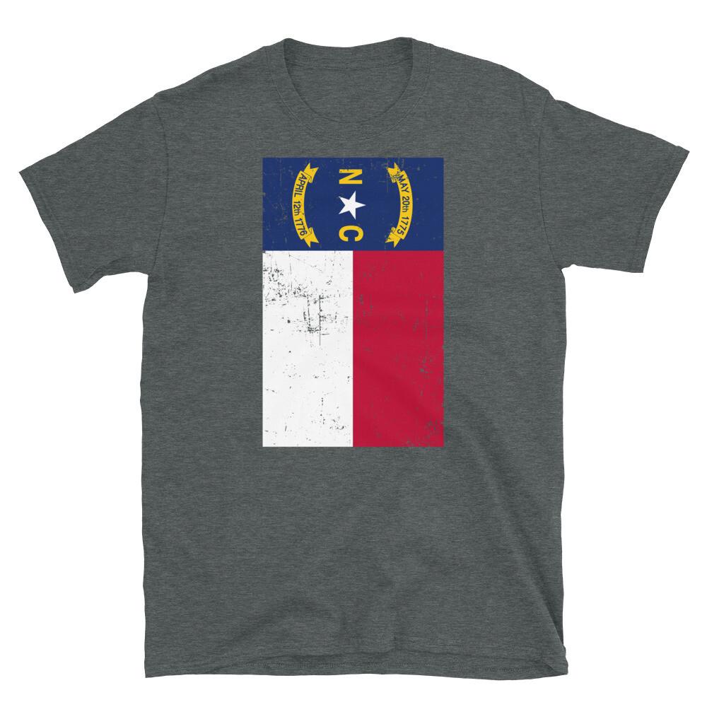 Флаг штата Северная Каролина Соединенные Штаты Америки Футболка унисекс с коротким рукавом 4XL