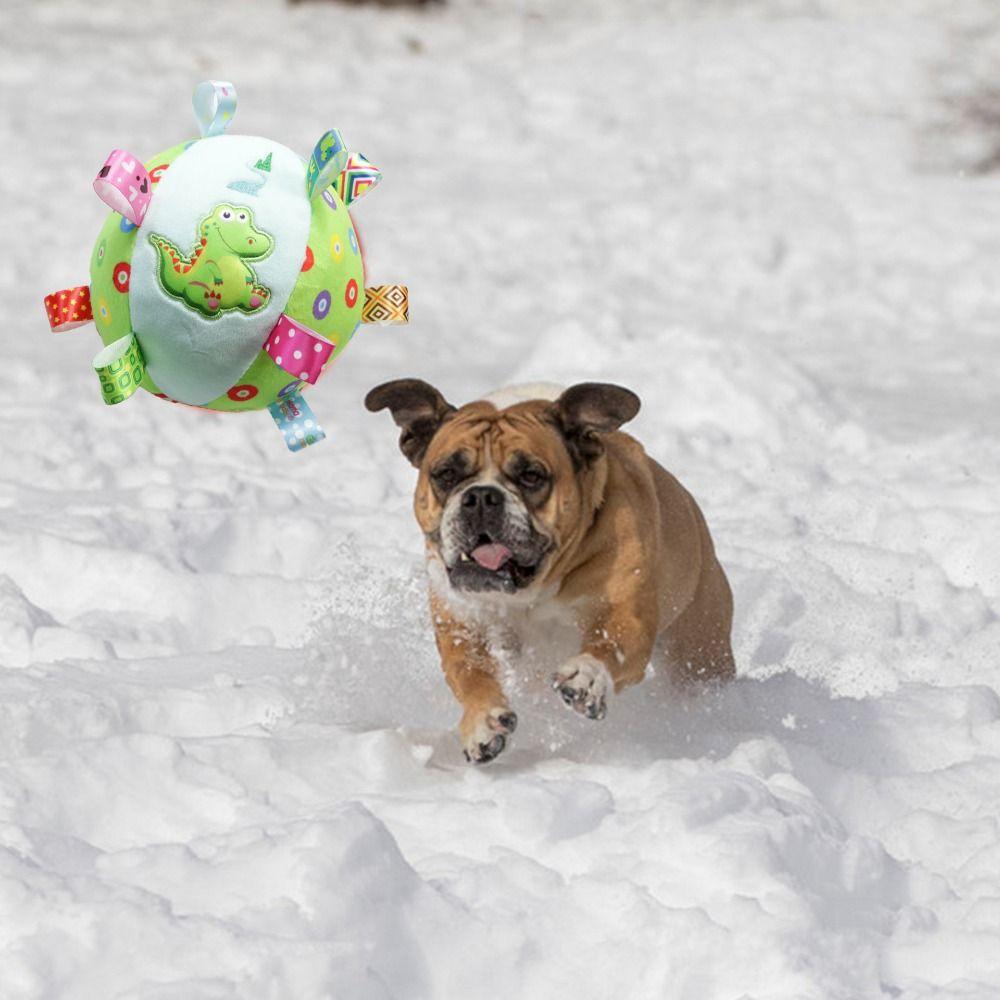 With Bells Plush Baby Vocal Toy Ball Dog Dog Chew Sounding Plush Ball Aggressive Chewers