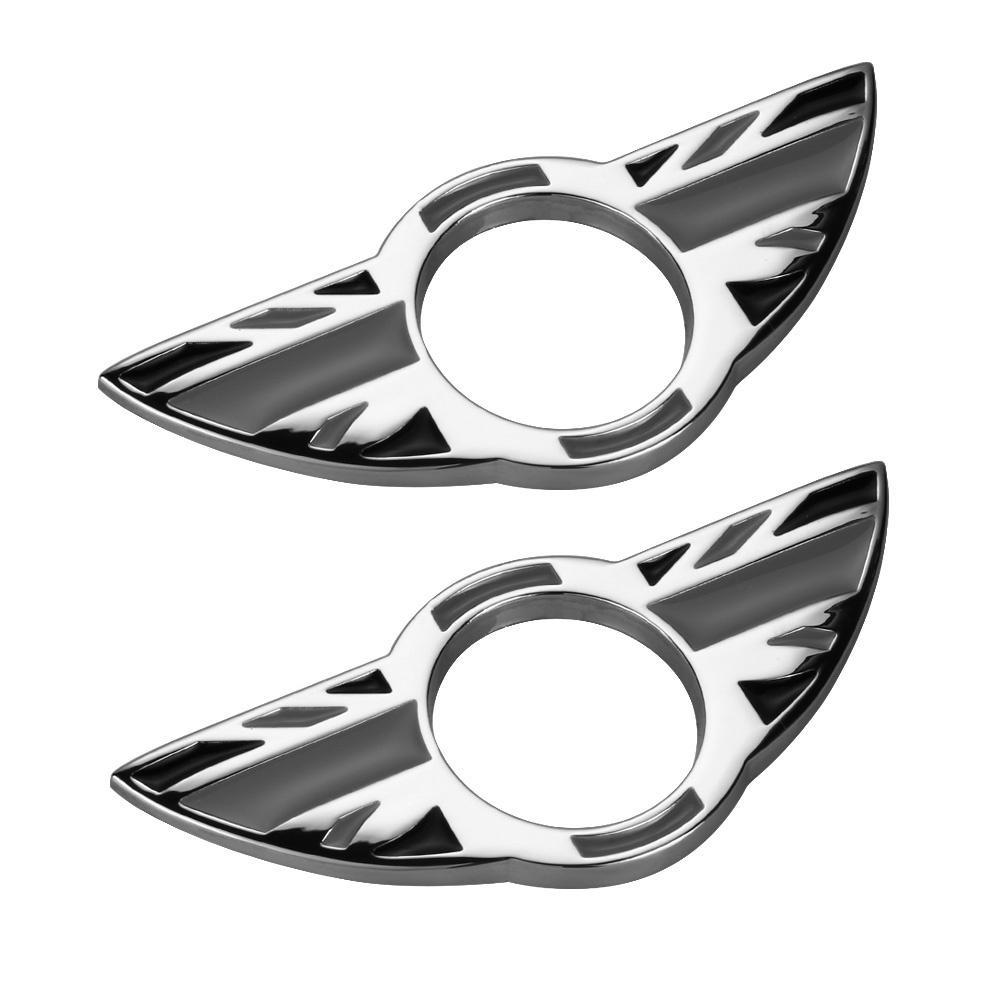 

2 шт. автомобильный интерьерный дверной штифт, замок, крыло, эмблема, значок, наклейки для Cooper S Countryman Paceman R60 R61, аксессуары для стайлинга автомобилей серый