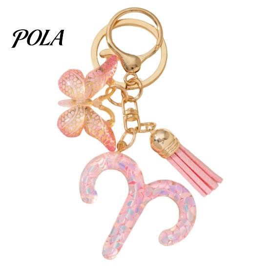 The Zodiac Charm Keychain Pendant, with Butterfly Accessory Tassel, Metal Keyring for Handbag Backpack Bag Pendant Small Gift