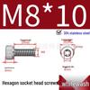 304 Stainless Steel Hex Socket Head Cap Screws, Cylindrical Head, DIN912.