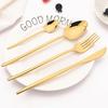 24Pcs Pink Gold Cutlery Set Knife Forks Coffee Spoon Tableware Set Mirror Flatware Stainless Steel Dinnerware Western Silverware