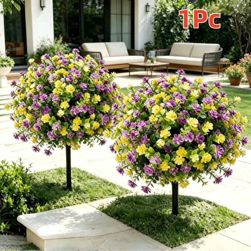 1Pcs Indoor Outdoor Eucalyptus Camellia Flower High Resistance to Fading for Long-term Use