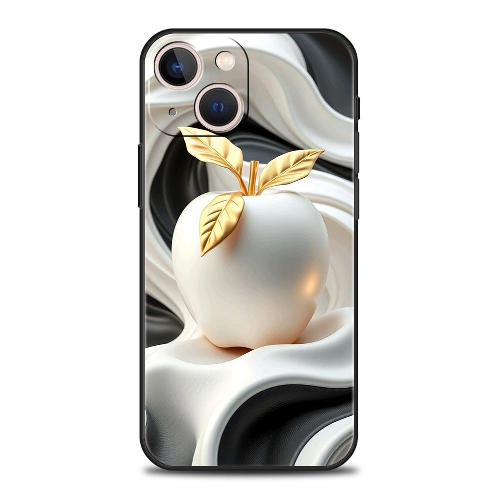 Happy Black Apple Phone Case Cover for iPhone 17 16 15 14 13 12 Pro Max 11 Pro Max 17 AIR Plus Shockproof Soft TPU Shell Fundas