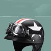 Lishi Retro Leather Motorcycle Helmet