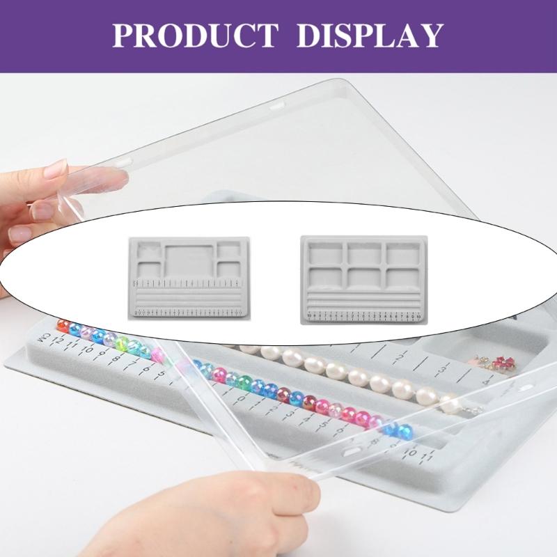 Durable Plastic Beading Mat Tray for Jewelry Making and Bead Organization Flocked Beading Boards Tray Bead Pad Necklace