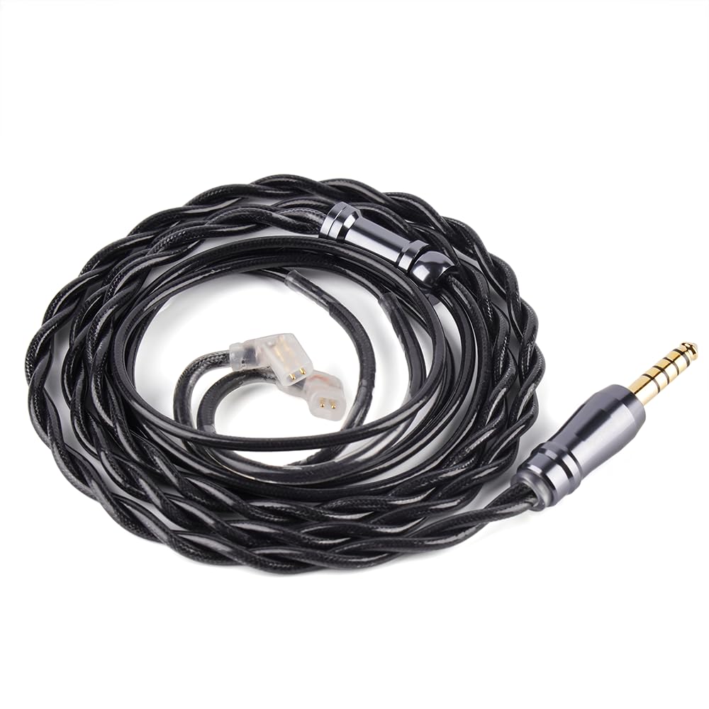 NICEHCK DuskAg Earphone Upgrade Cable with 5N Pure Silver and Single Crystal Copper Replacement for HIFI Improved Sound Soft Sound DIY QDC Recable,