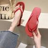 flip-flops women's tide summer outer wear fashion pinch foot beach slippers non-slip couple splint sandals