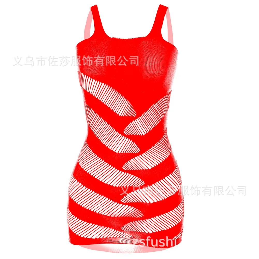 Sexy Womens Club Bodycon Dress Scoop Neck Wide Shoulder Strap Hollow Out Babydoll Mini Dresses Lingerie Nightdress Nightwear