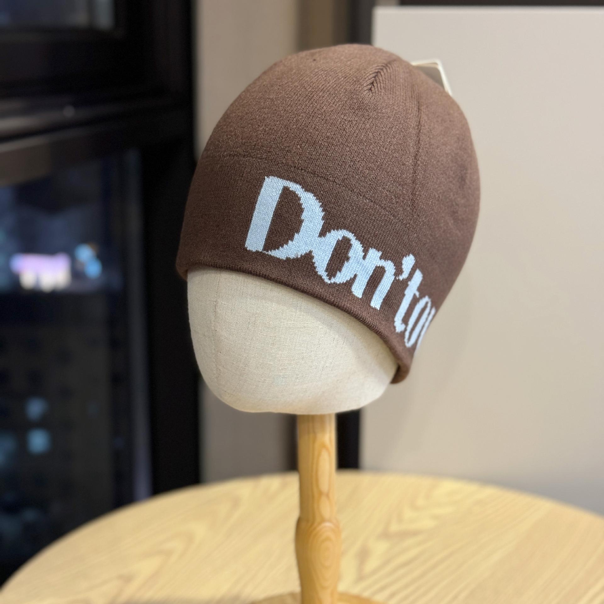 

Letter Ski Inner Helmet Wool Hat Women s Winter Pullover Knitted Hat Riding Electric Bike Toe Cap for Men one size