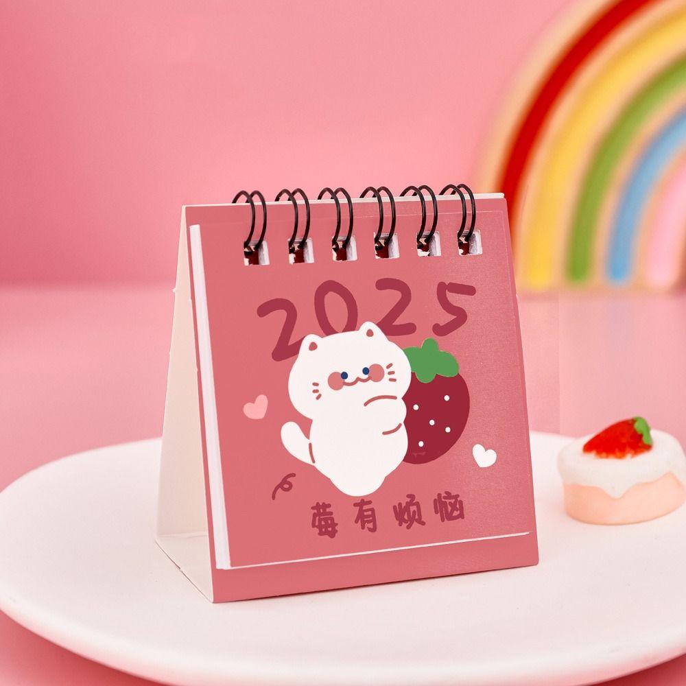 Cute Fruits Cartoon Mini Calendar Creative Mini Desktop Calendar Desktop Decoration