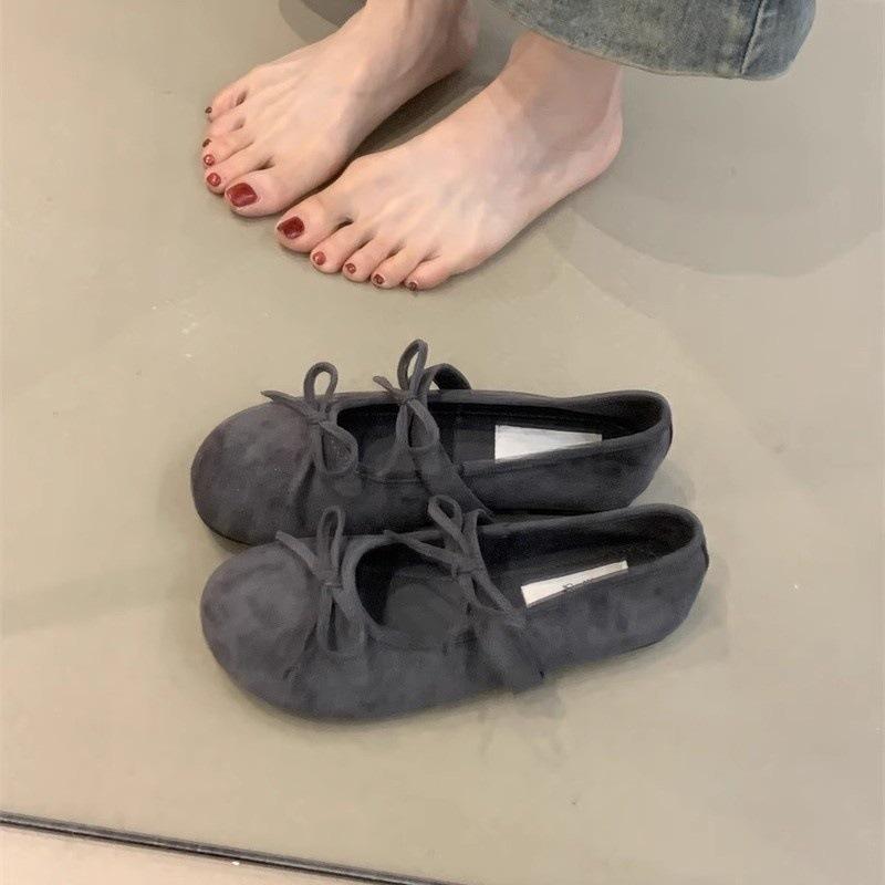 Gentle Mary Jane shoes new sweet bow with skirt round head light mouth shoes