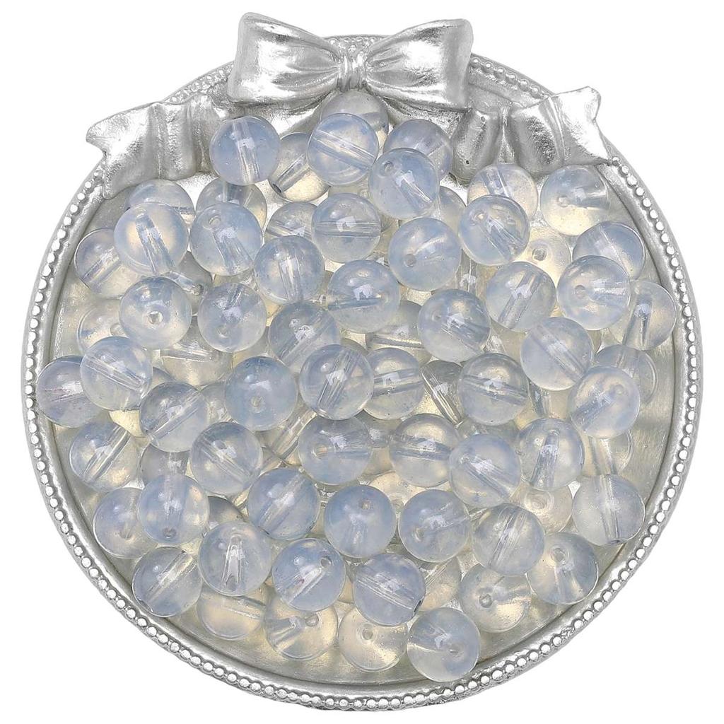 30Pcs Crystal Glass Beads Protein Coated Colored Round Loose Spacer Beads for DIY Necklace Bracelet Jewelry Making