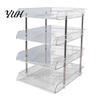 Stackable Office Storage Clear Desk Organizer, Transparent Layers PET File Rack, Stationery Box Space Saving Organizer for A4 Documents And