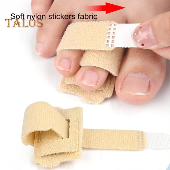 Toe Separator Bunion Corrector Big Toe Spacer Hammer Toe Straightener Fabric Lining Splint with Built-in Aluminum Plate Support for Overlapping Toes
