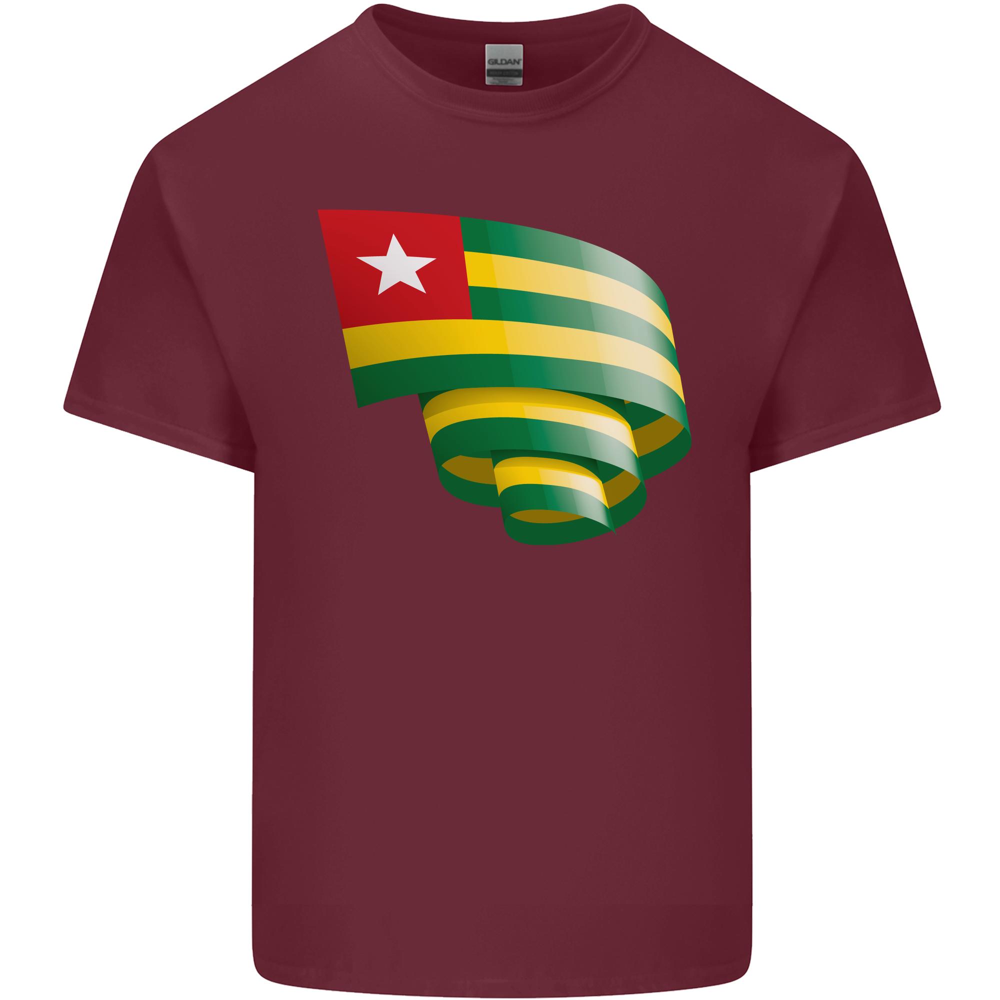 Curled Togo Flag Togolese Day Football Unisexs Light Cotton TShirt S