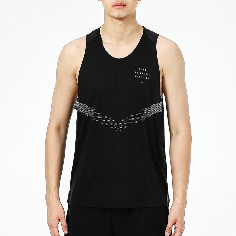 Nike Canottiera Uomo Nera Girocollo Vestibilità Media Dritta DD4787-010