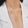 Accessories 18K Gold-Plated Stainless Steel Zircon-Set Girl/Boy Pendant Necklace, Suitable For Men And Women