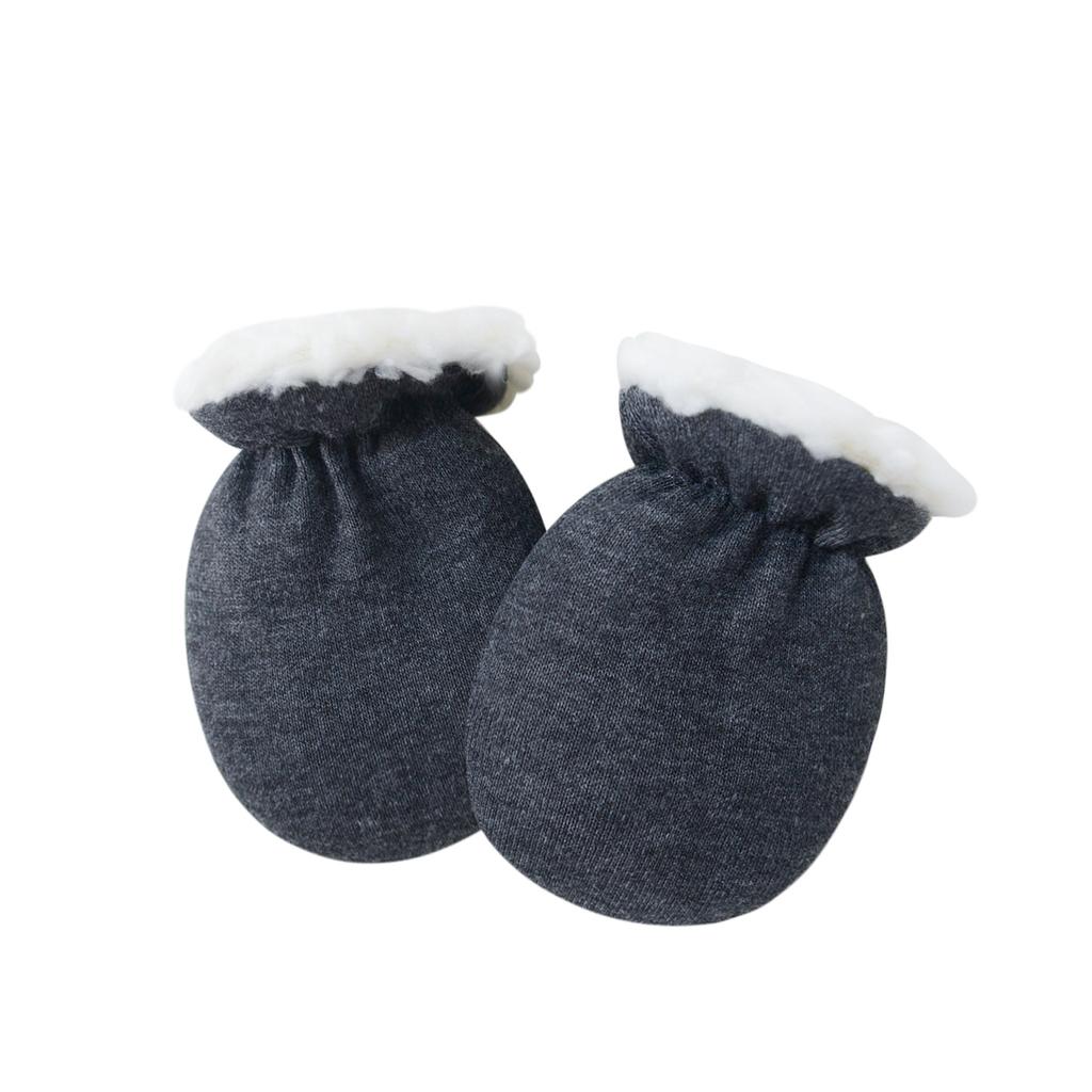 Varm ull nyfødte votter for gutt jente Godteri ensfarget småbarnshanske Høst Vinter Anti-ripe ansikt Cashmere Baby hanske