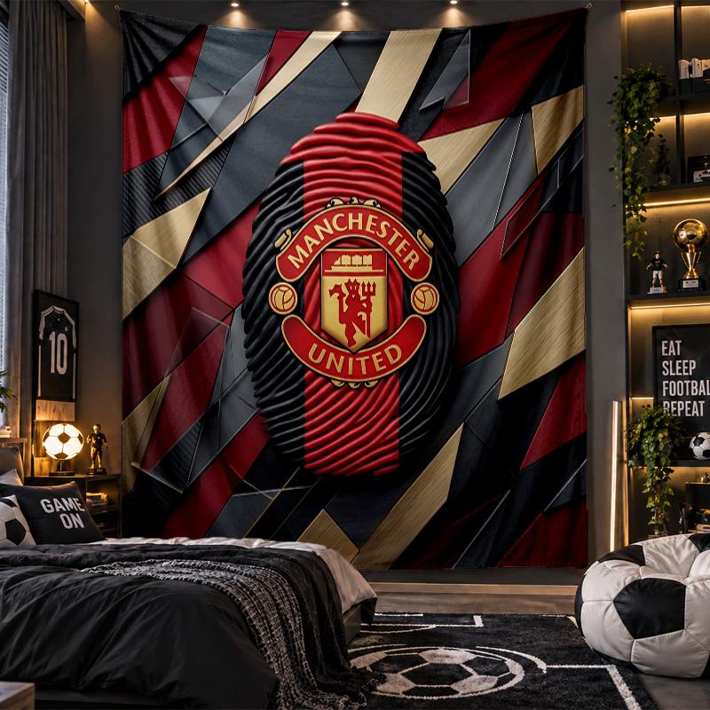 Wandbehang Tapisserie Manchester United Drucktuch für Wohnzimmer Schlafzimmer Heimdekoration