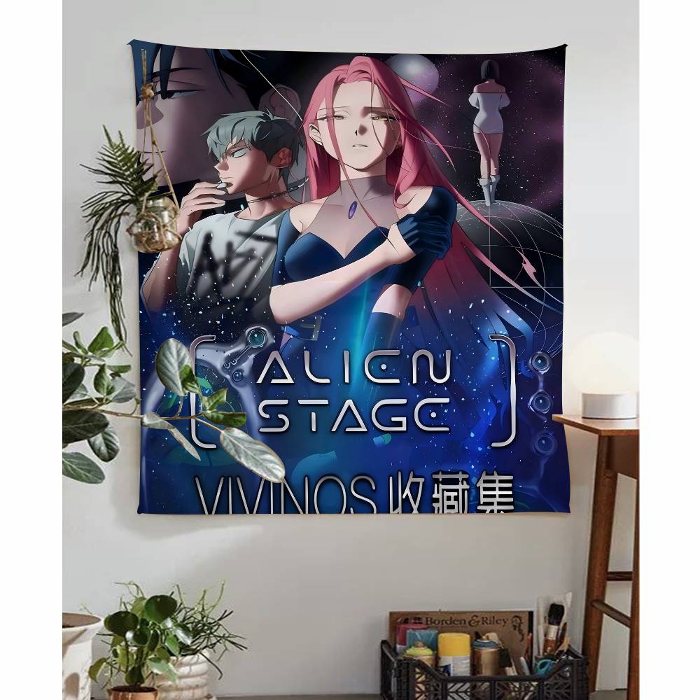 Alien Stage Anime Tapestry Art Printing Japanese Wall Tapestry Anime Wall Hanging Home Decor
