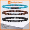 Vnox 4.3mm Beaded Bracelet for Men Boys, Irregular Black Stone Hematite Tiger Eye Stretch Bracelet, Meditation Yoga Jewelry Gift