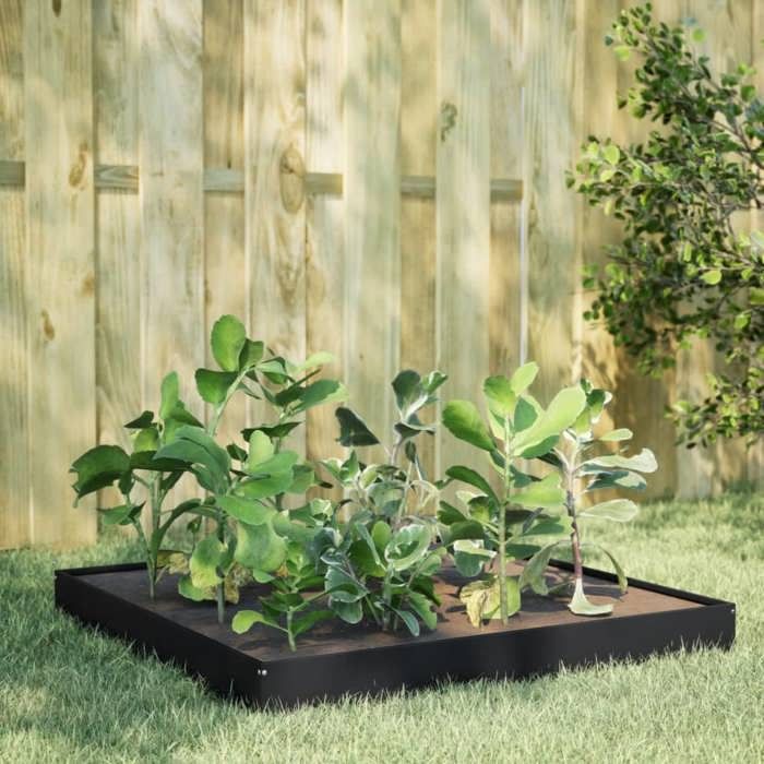 VidaXL Black Garden Raised Bed 100x100x18.5 Cm Steel, Raised Bed, Garden Bed, Raised Vegetable Bed, Bed of 851010