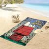 Custom NamePeanuts Snoopy Woodstock Beach Towel Soft Microfiber Summer Towel Quick Dry Absorbent Towel for Beach Swimming Pool Travel