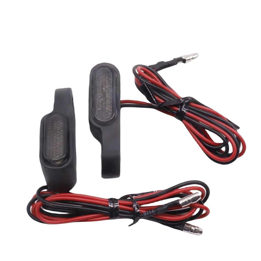 SZYUMO Motorcycle LED Turn Signal Indicators, 12V LED Relocation Micro Mini Turn Signals, Black Body (3 LEDs)